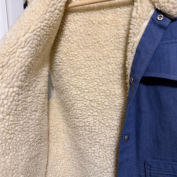 Vintage Blue Sherpa-Lined Vest - Picture 4 of 6